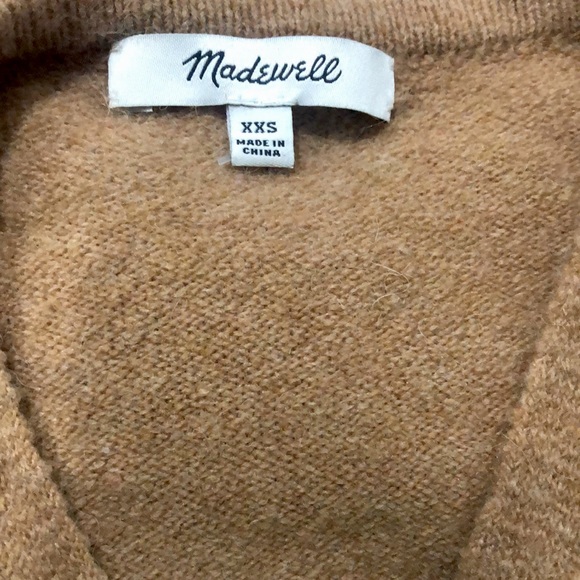 Madewell Kent Colorblock Coziest Sweater tan/blue - Picture 14 of 16